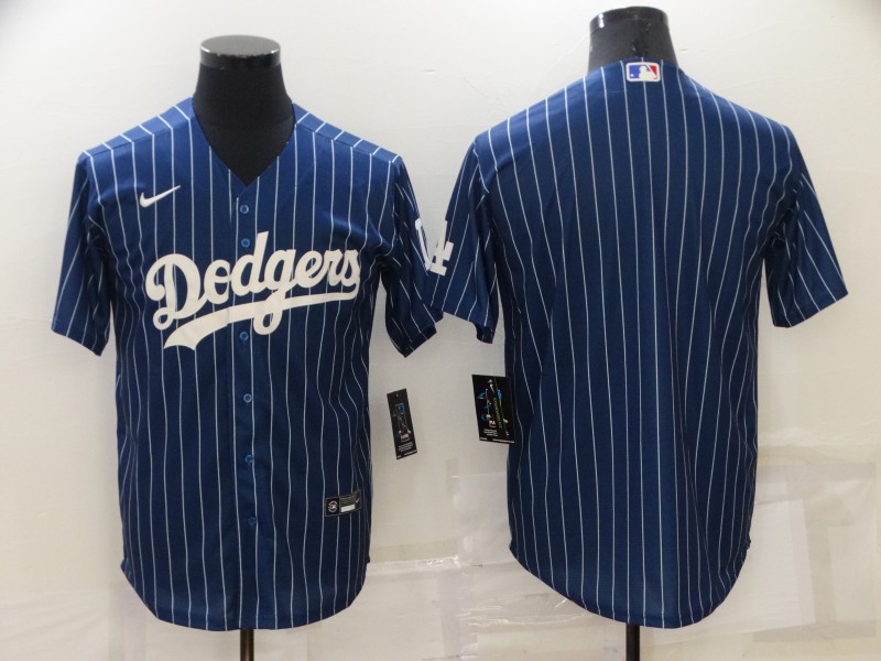 Men's Los Angeles Dodgers Blank Navy Cool Base Stitched Jersey